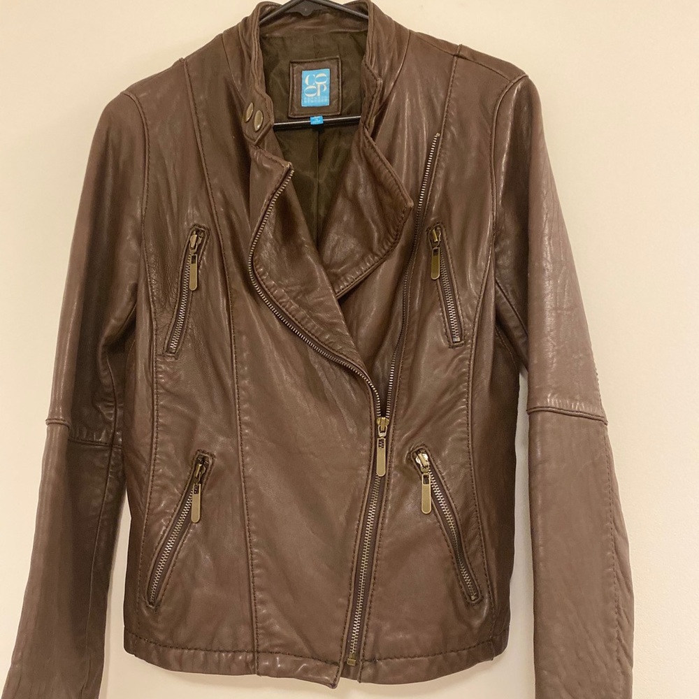 Barney’s Brown Leather Jacket